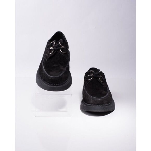 Yves Saint Laurent YSL Women Teddy Suede Creepers Lace Up Shoes Black EU 39 US 9 - Picture 3 of 9